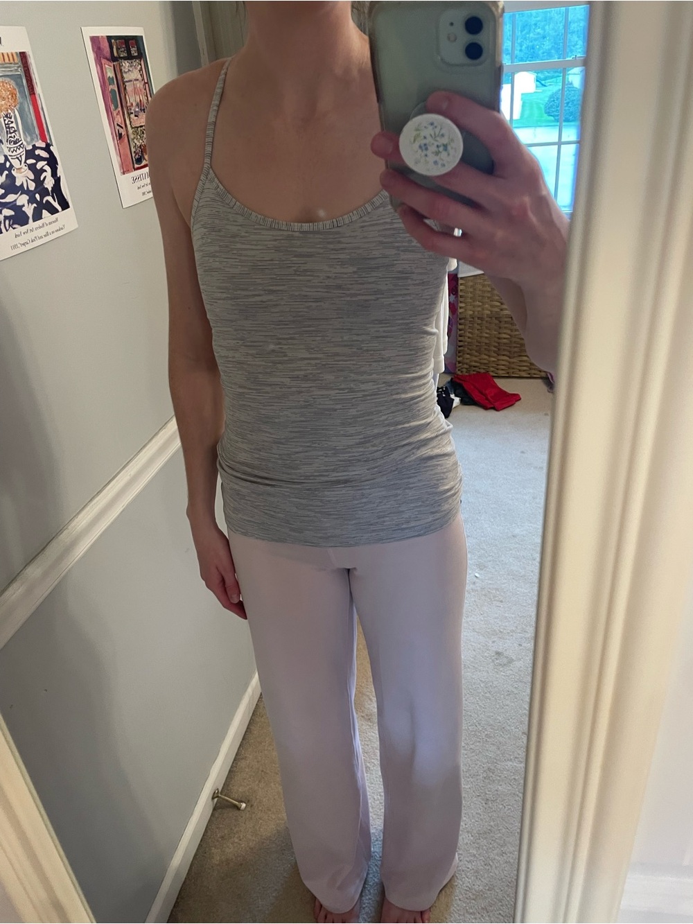 lululemon athletica Light Grey Heathered Slim Tank